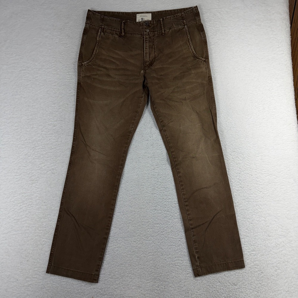 PRPS Chino Pants Jeans Men's 32 (FITS 33x29) Brown Faded Washed 100% Cotton Flaw